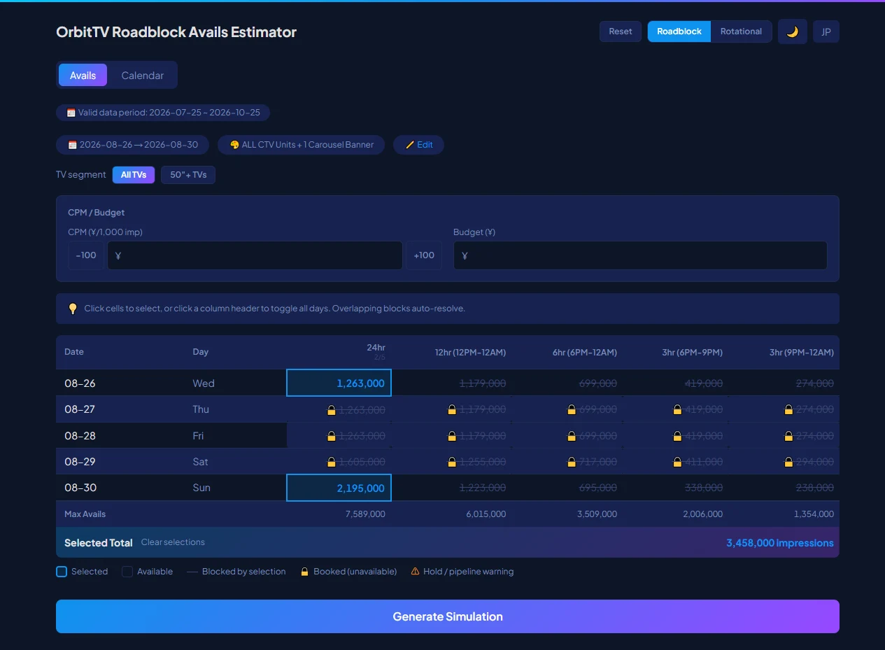 Roadblock Avails Estimator thumbnail
